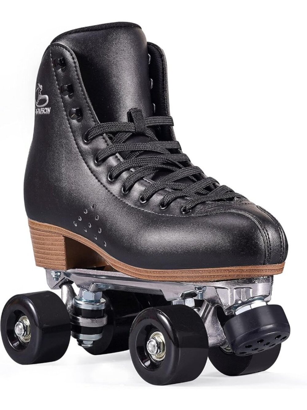 Deluxe Microfiber Leather Roller Skates for Adults & Kids - Classic Quad Skates
